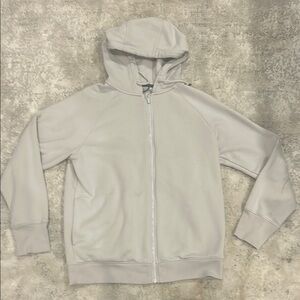Light Gray Zip-Up Hoodie